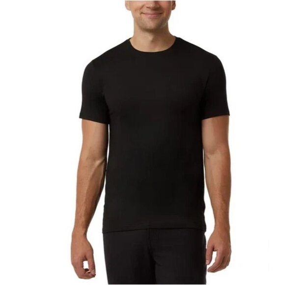 NEW 32 Degrees 3-Pack Cool Men's Size L Black Short Sleeve Crew Neck T-Shirt - Picture 1 of 5